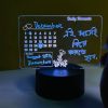 GearUP Multicolor Acrylic Night Lamp with Writable Calendar Board and Erasable Pen - Image 3