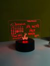 GearUP Multicolor Acrylic Night Lamp with Writable Calendar Board and Erasable Pen - Image 2